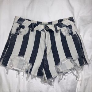 Topshop denim mom shorts